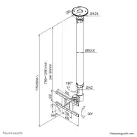 Neomounts FPMA-C100 telerikinnitus 76,2 cm (30") Must – pilt 2
