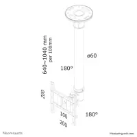 Neomounts FPMA-C200 telerikinnitus 101,6 cm (40") Hõbe