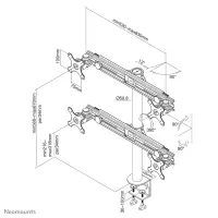 Neomounts FPMA-D700D4 monitori kinnitus ja alus 76,2 cm (30") Laud Must – pilt 24