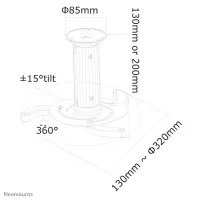 Neomounts BEAMER-C80WHITE projektorialus Lagi Valge – pilt 18