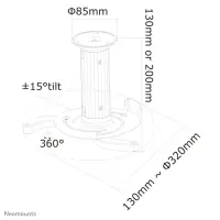 Neomounts BEAMER-C80WHITE projektorialus Lagi Valge – pilt 26