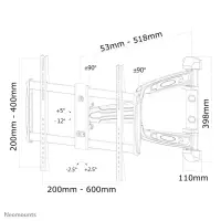 Neomounts LED-W700SILVER telerikinnitus 152,4 cm (60") Hõbe – pilt 5