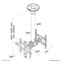 Neomounts FPMA-C200D telerikinnitus 101,6 cm (40") Must – pilt 6