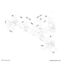 Neomounts FPMA-W960D telerikinnitus 68,6 cm (27") Must – pilt 16