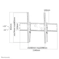 Neomounts LFD-W2000 telerikinnitus 2,54 m (100") Must – pilt 10