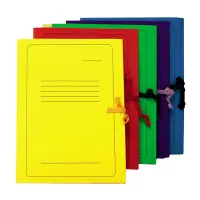 Kartongmapp SMLT A4, paelkinnitus, kollane (kogus 2 tükki)