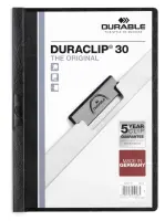 Kiillukuga kaaned Durable DURACLIP® Original 30, must (kogus 2 tükki)
