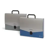 Dokumendimapp Forpus käepidemega A4, plast, sinine/metallik