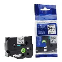 Markeerimislint Brother TZE-251, 24mm, must/valgel, analoog