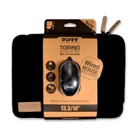 Kaitseümbris PORT Torino Skin, 13,3"-14", + hiir, must