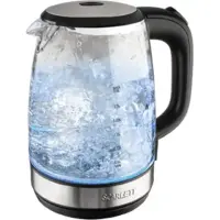 Scarlett SC - EK27G16 Standard kettle, Glass, Stainless steel/Black, 2200 W, 2 L, 360° rotational base