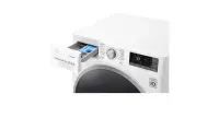 LG Washing machine with dryer F4J7FH1W Front loading, Washing capacity 9 kg, Drying capacity 6 kg, 1400 RPM, Direct drive, A, Depth 61 cm, Width 60 cm, White, Steam function, LED, Drying system, Display