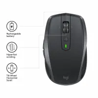 Logitech MX Anywhere 2S Wireless Mobile Mouse hiir Kontor Parempoolne RF juhtmeta ühendus + Bluetooth 4000 DPI