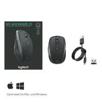Logitech MX Anywhere 2S Wireless Mobile Mouse hiir Kontor Parempoolne RF juhtmeta ühendus + Bluetooth 4000 DPI