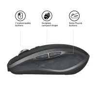 Logitech MX Anywhere 2S Wireless Mobile Mouse hiir Kontor Parempoolne RF juhtmeta ühendus + Bluetooth 4000 DPI