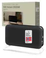 Mill | Heater | SG2000LED | Convection Heater | 2000 W | Number of power levels 3 | Suitable for rooms up to 5-20 m² | Black – pilt 5