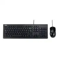 Asus U2000 Keyboard and Mouse Set, Wired, Mouse included, EN, USB, Black