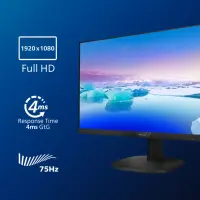 Philips | 243V7QDAB/00 | 23.8 " | IPS | FHD | 16:9 | 60 Hz | 5 ms | 1920 x 1080 | LCD pixels | 250 cd/m² | HDMI ports quantity 1 | Black | Warranty 36 month(s) – pilt 4