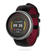 MyKronoz Smartwatch ZeRound 2 HR Premium TFT color touchscreen, 53 g, Touchscreen, Bluetooth, Built-in pedometer, Heart rate monitor, Waterproof, Silver/Carbon,