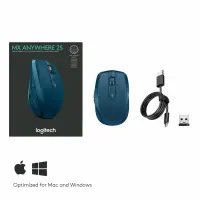 Logitech MX Anywhere 2S Wireless Mobile Mouse hiir Kontor Parempoolne RF juhtmeta ühendus + Bluetooth 4000 DPI