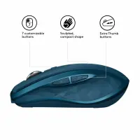 Logitech MX Anywhere 2S Wireless Mobile Mouse hiir Kontor Parempoolne RF juhtmeta ühendus + Bluetooth 4000 DPI