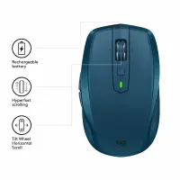 Logitech MX Anywhere 2S Wireless Mobile Mouse hiir Kontor Parempoolne RF juhtmeta ühendus + Bluetooth 4000 DPI