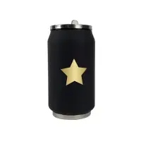 Yoko Design Isotherm Tin Can, Black with star pattern, Capacity 0.28 L,