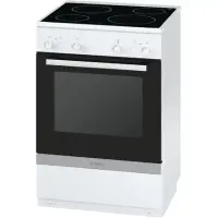 Bosch Cooker HCA722221U Hob type Vitroceramic, Oven type Electric, White, Width 60 cm, Electronic ignition, Grilling, 66 L, Depth 60 cm