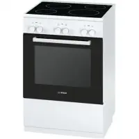 Bosch Cooker HCA422121U Hob type Vitroceramic, Oven type Electric, White, Width 60 cm, Electronic ignition, Grilling, 71 L, Depth 60 cm