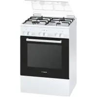 Bosch Cooker HGD425120S Hob type Gas, Oven type Electric, White, Width 60 cm, Electronic ignition, Grilling, 71 L, Depth 60 cm