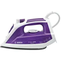 Bosch Iron TDA1024110 Violet/ white, 2400 W, Steam iron, Continuous steam 30 g/min, Steam boost performance 130 g/min, Auto power off, Anti-drip function, Anti-scale system, Vertical steam function, Water tank capacity 300 ml