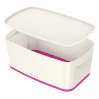 Hoiukast kaanega Leitz MyBox S, plast, valge-roosa