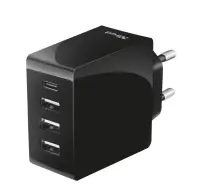 MOBILE CHARGER WALL FAST 24W/4 USB-C & USB-A  22029 TRUST