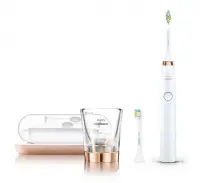 Philips Sonicare DiamondClean Sonic Toothbrush  HX9312/04  Rechargeable, For adults, Operating time Up to 3 weeks min, Number of brush heads included 2, Teeth brushing modes 5, Sonic technology, White/Rose gold