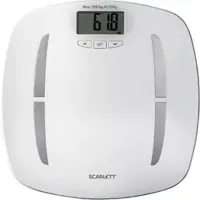 Scarlett Bathroom scales  SC - BS33ED80 Maximum weight (capacity) 180 kg, Accuracy 100 g, Memory function, 12 user(s), White
