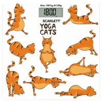 Scarlett Bathroom scales   SC - BS33E077  Maximum weight (capacity) 180 kg, Accuracy 100 g, Multiple user(s), Yoga cats