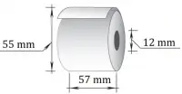 Kassarull Tehnoinform 57mm x 55mm x 30m, 10tk (kogus 2 pakki) – pilt 2