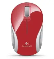 MOUSE USB OPTICAL CORDL. M187/MINI RED 910-002737 LOGITECH