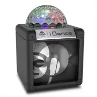iDance CUBE NANO CN-2 Black, Bluetooth Speaker with built-in lightshow, Bluetooth