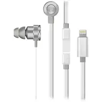 Razer Hammerhead For iOS Mercury Edition, Digital Gaming and Music In-Ear Headset, Apple Lightning Connector, Built-in microphone, White