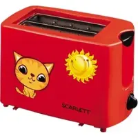 Scarlett Toaster SC - TM11010 Red, Plastic, 750 W, Number of slots 2, Number of power levels 6,