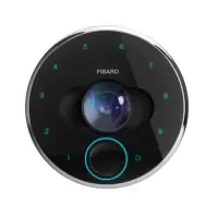 Fibaro Intercom Smart Doorbell Camera, Wi-Fi, Gates control, Rotating ring for PIN codes, FullHD resolution, Ultra-wide lens, IR illumination, Noice-canceling mic., Speaker, Proximity sensor