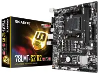 Mainboard|GIGABYTE|AMD 760G|SAM3/SAM3+|MicroATX|1xPCI-Express 1x|1xPCI-Express 16x|1xPCI|Memory DDR3|Memory slots 2|1x15pin D-sub|4xUSB 2.0|2xPS/2|1xRJ45|3xAudio port|GA-78LMT-S2R2