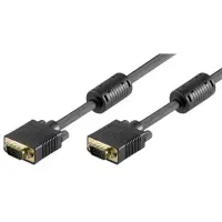 Goobay Full HD SVGA monitor cable, gold-plated VGA, Black, 2 m