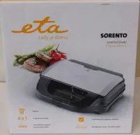 SALE OUT. ETA | 4 in 1 sandwich maker | ETA315190010 | 900 W | Number of plates 4 | Number of pastry 2 | Black/Stainless steel | DAMAGED PACKAGING