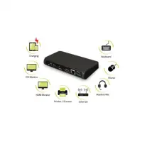 PORT DESIGNS Universal Office Docking Station: Type-C, Display Port, HDMI, LAN, 3x USB 3.0, Audio Jack 60 W