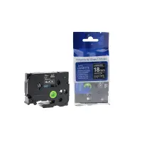 Markeerimislint Brother TZ-345, 18mm must/valgel, analoog