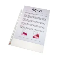 Köidetavad kiletaskud Esselte A4, 105 mkr, läbipaistev, 10tk