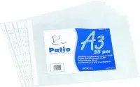 Köidetavad kiletaskud Patio A3, 60mic, horisont., läikiv, 25 tk
