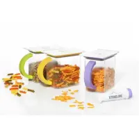 Stoneline Vacuum saver food storage container set  with pump 14069S 3 rectangular containers set, Transparent